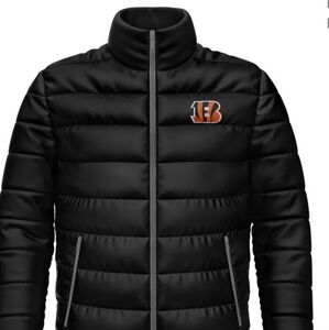 Cincinnati Bengals Men's Full Zip Puffer Jacket Winter Coat NWT
